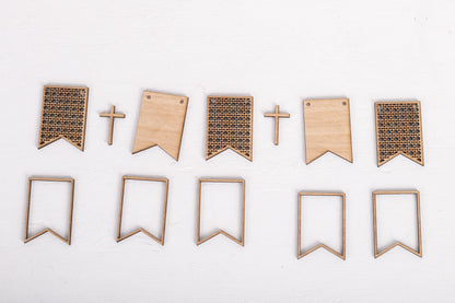DIY Faith Tiered Tray Kit - Rattan