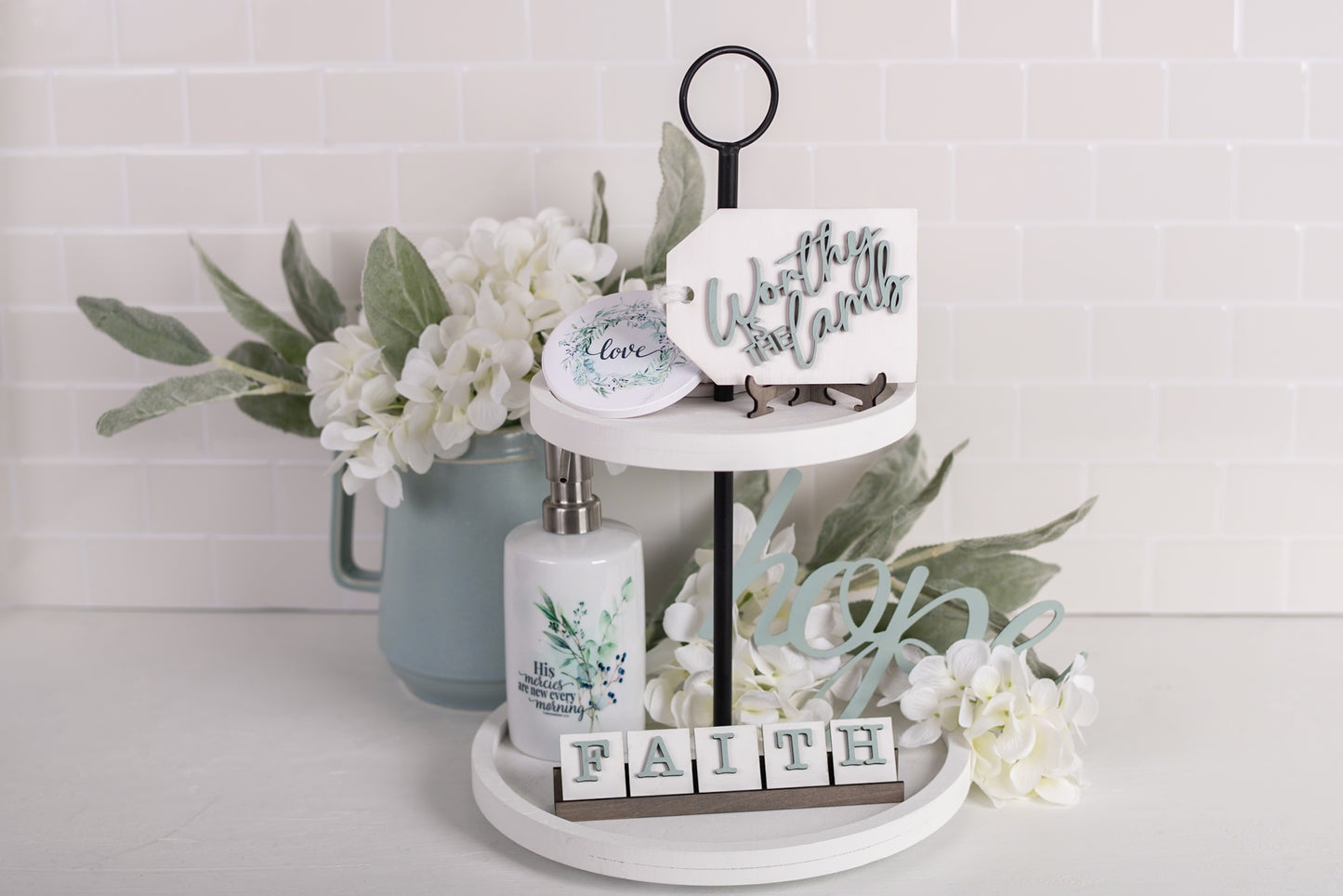 DIY Easter Tiered Tray Kit - Faith