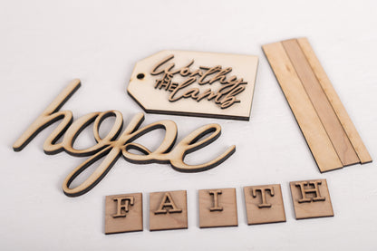 DIY Easter Tiered Tray Kit - Faith