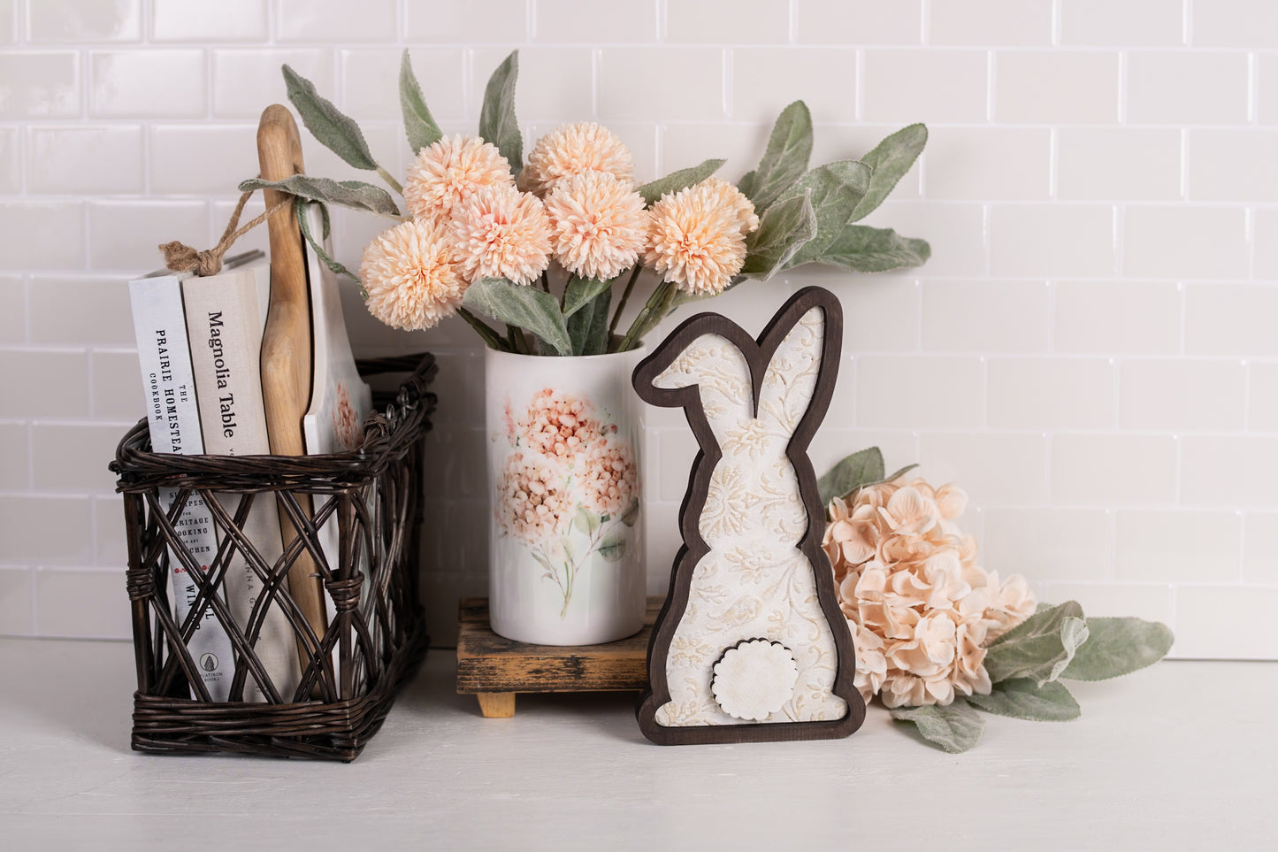 Wooden Bunny Trio