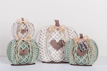 Fall DIY Sweater Pumpkins Shelf Sitter Kit