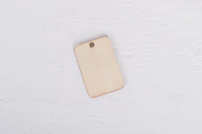 Blank Wood Tag - 3" Round & 2x1.5" Rectangle
