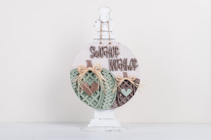 Fall DIY Sweater Pumpkins Door Hanger Kit