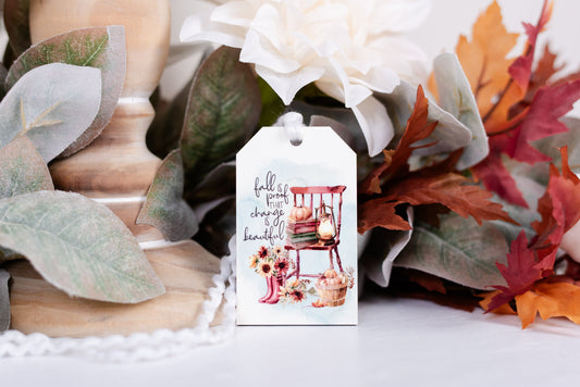 Woodland - Hello Fall Decor Tag (lg)