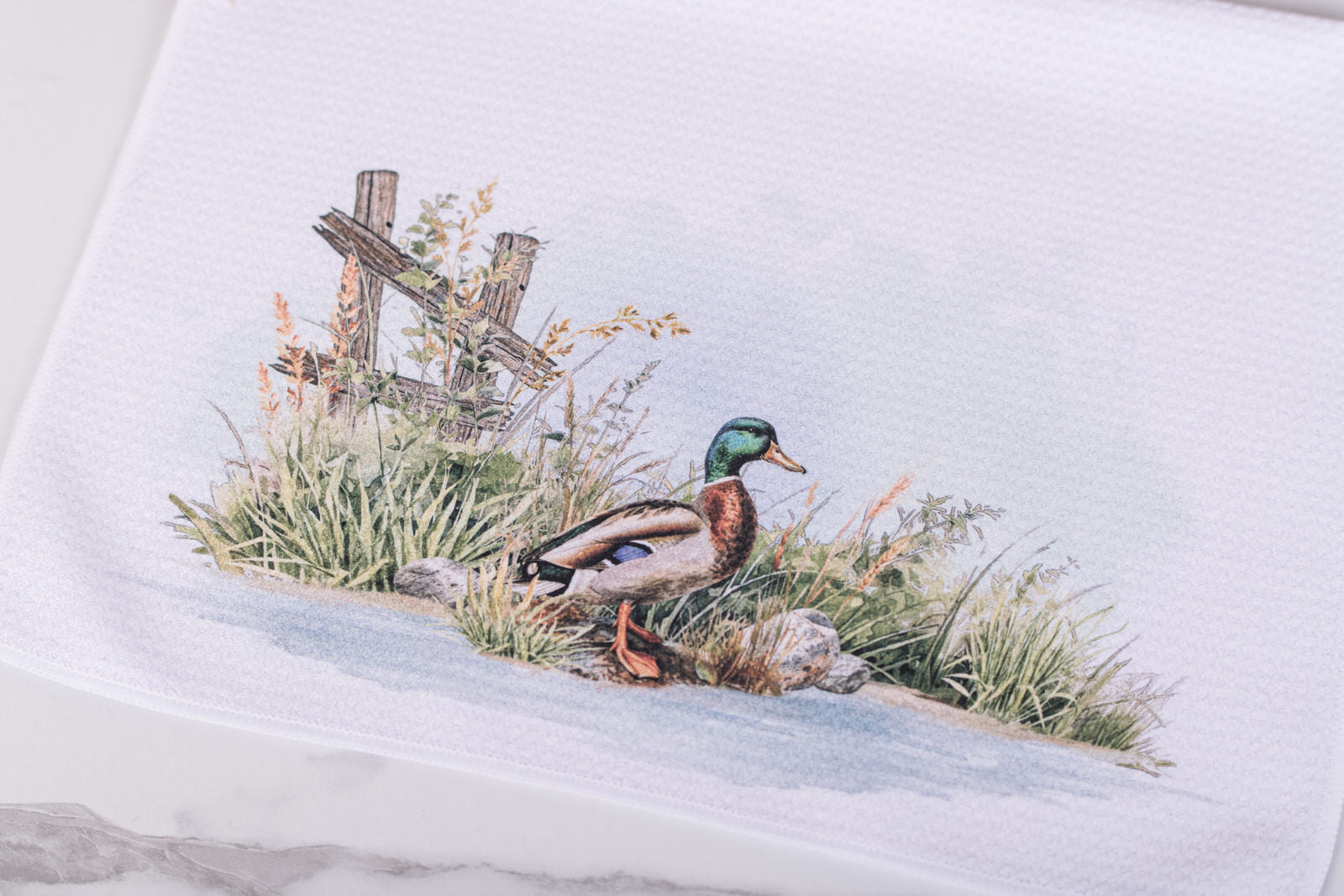 Farmhouse kitchen styled with Heritage Collection mallard tea towel