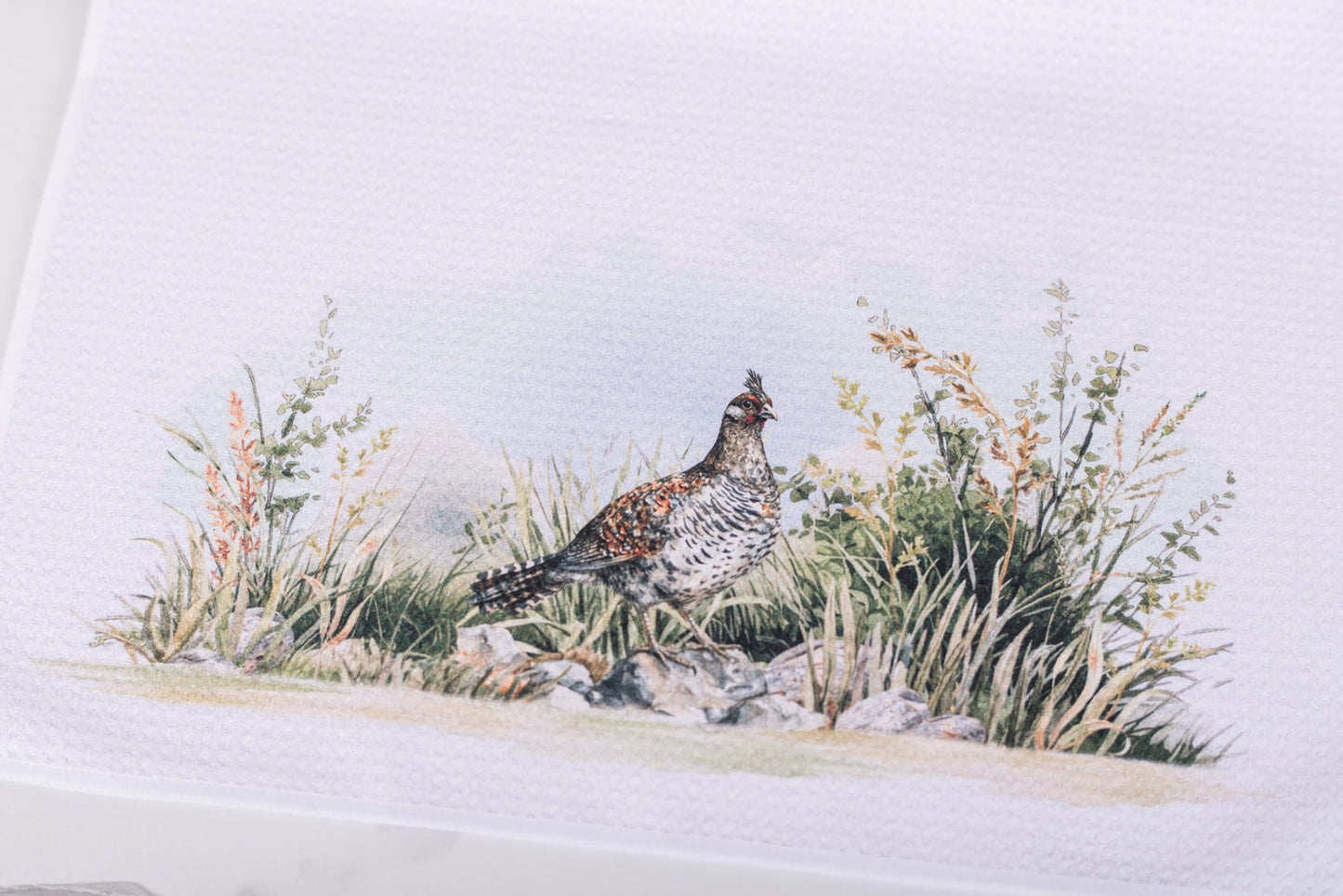 Grouse design tea towel from the Heritage Collection