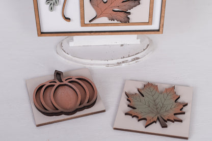 DIY  Fall Interchangeable Square 4.25" Kit - Home