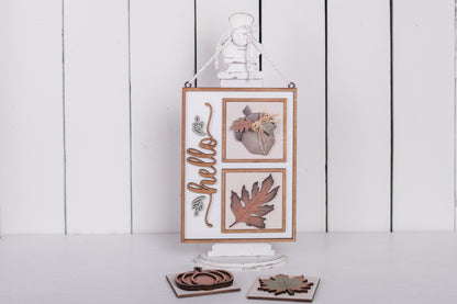 DIY  Fall Interchangeable Square 4.25" Kit - Home