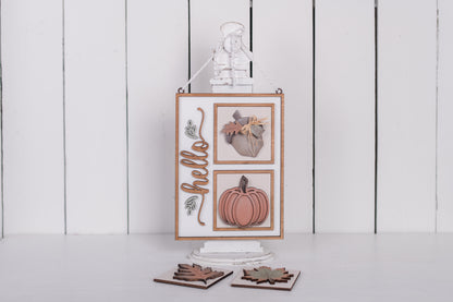 DIY  Fall Interchangeable Square 4.25" Kit - Home