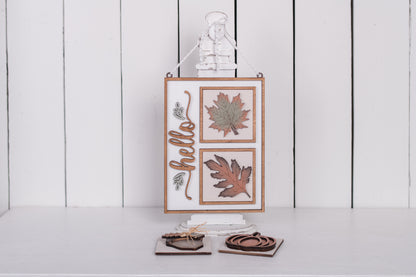 DIY  Fall Interchangeable Square 4.25" Kit - Home