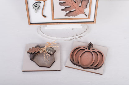 DIY  Fall Interchangeable Square 4.25" Kit - Home