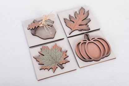 DIY  Fall Interchangeable Square 4.25" Kit - Home