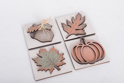 DIY  Fall Interchangeable Square 4.25" Kit - Home