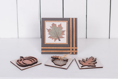 DIY  Fall Interchangeable Square 4.25" Kit - Home