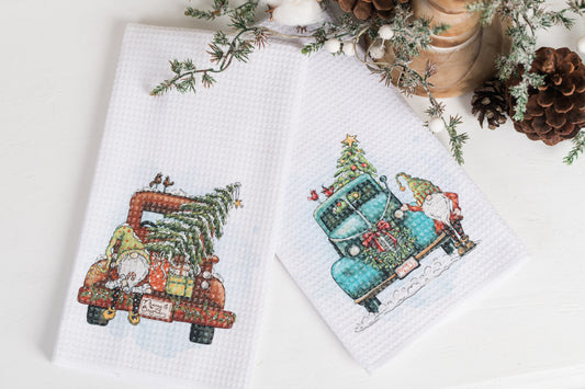 Whimsical Christmas Tea Towel