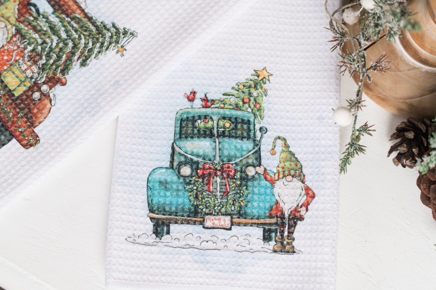 Whimsical Christmas Tea Towel