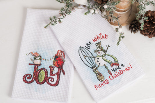 Whimsical Christmas Tea Towel
