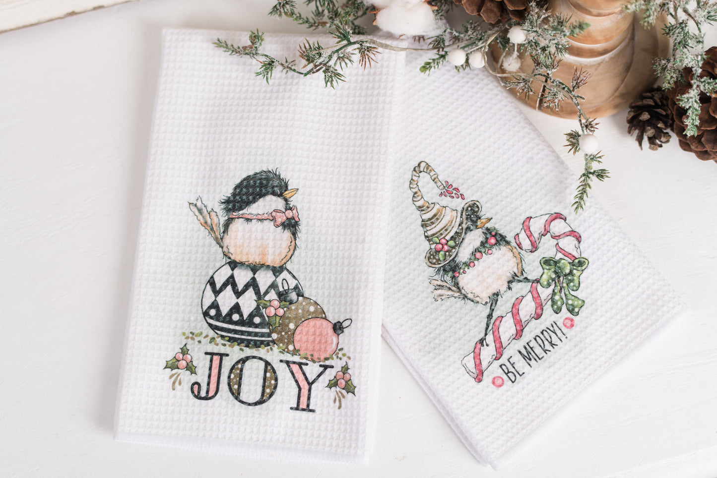Whimsical Christmas Tea Towel