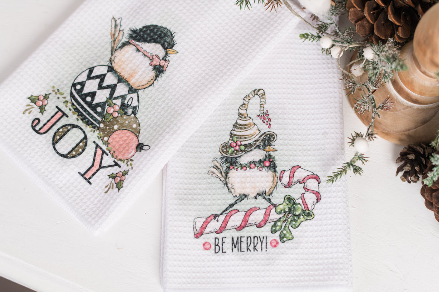 Whimsical Christmas Tea Towel