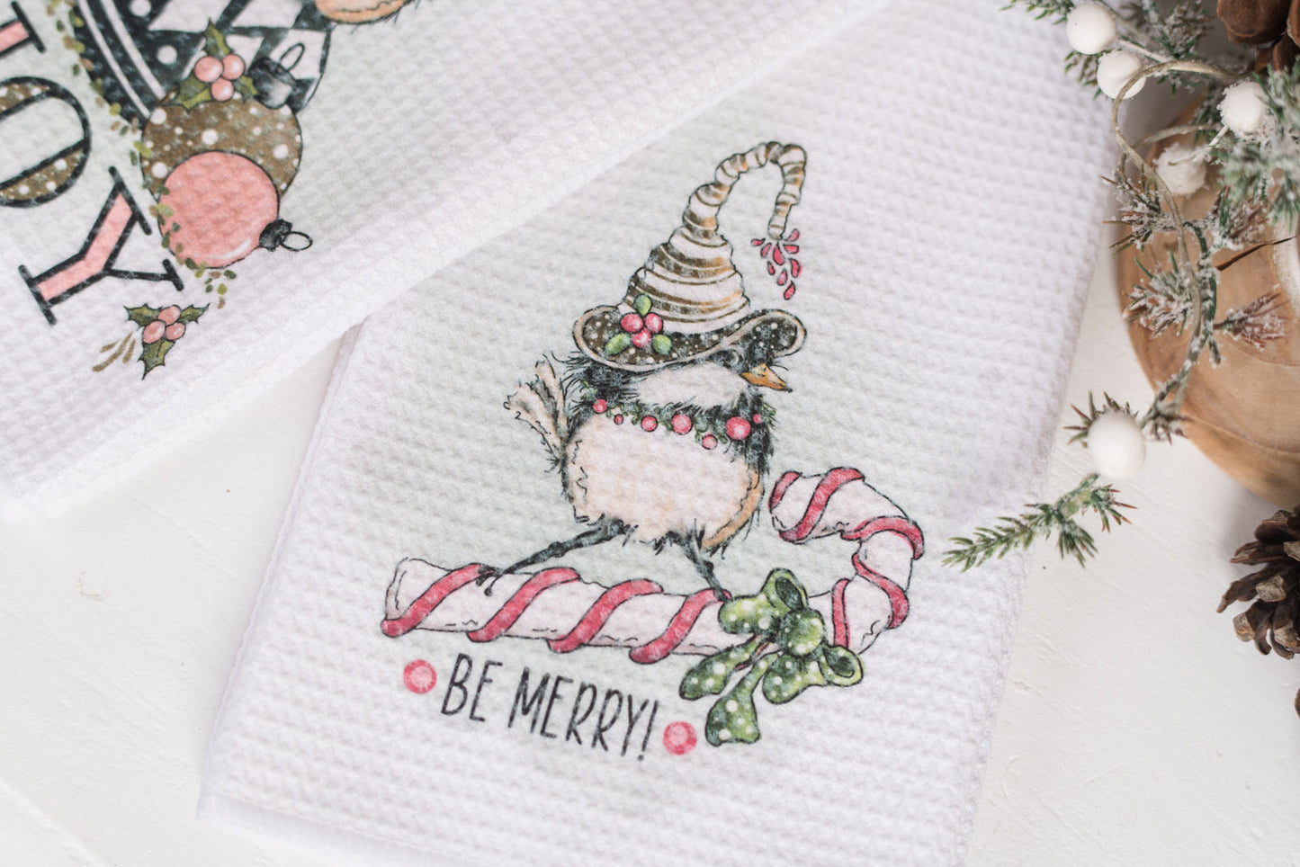Whimsical Christmas Tea Towel