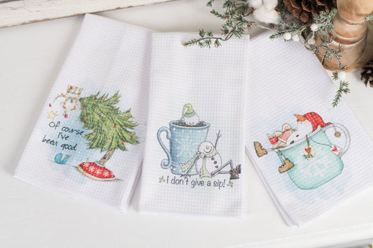 Whimsical Christmas Tea Towel