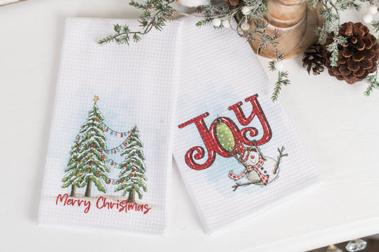 Whimsical Christmas Tea Towel