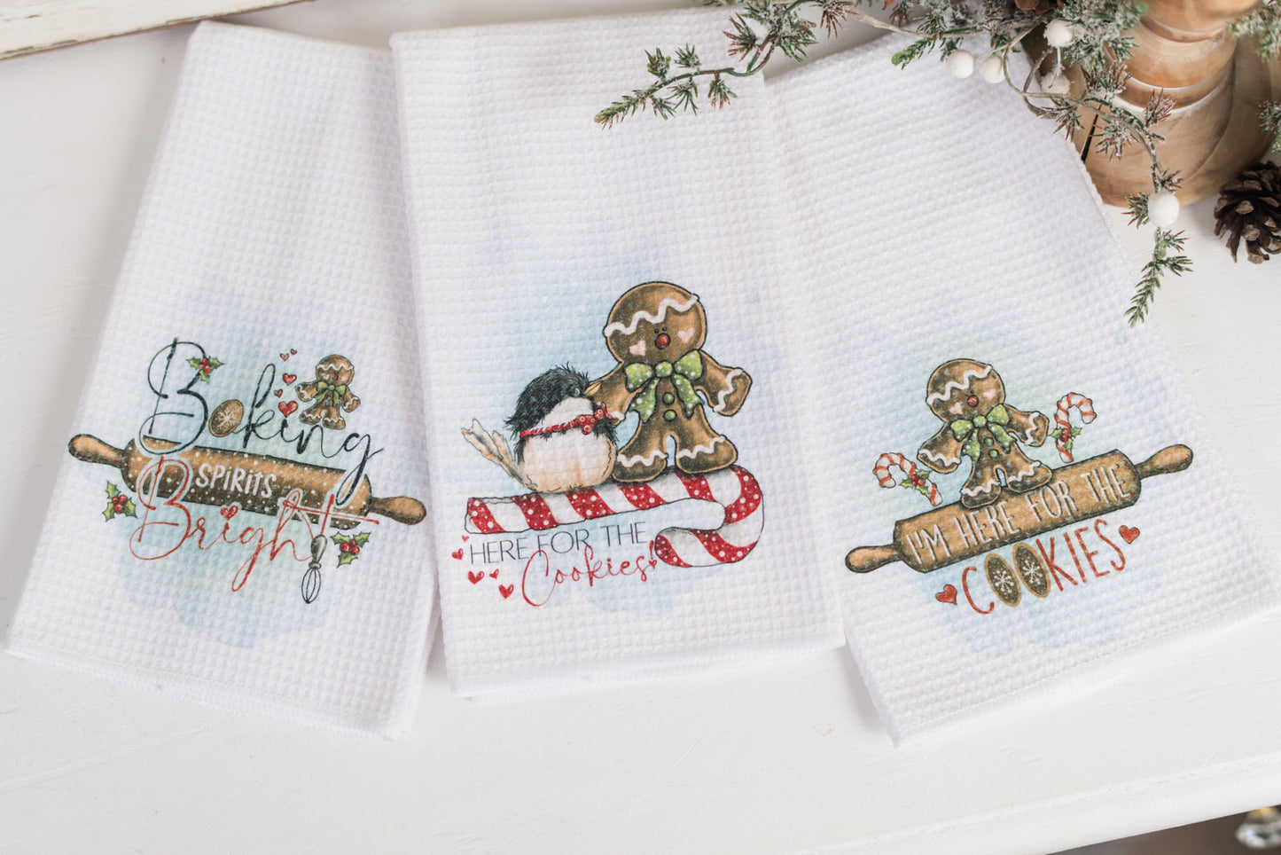 Whimsical Christmas Tea Towel