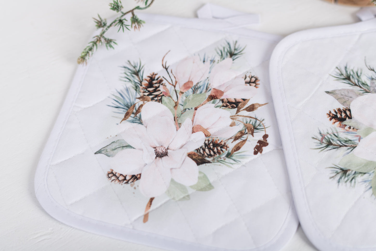 Magnolia Christmas Pot Holders