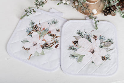 Magnolia Christmas Pot Holders