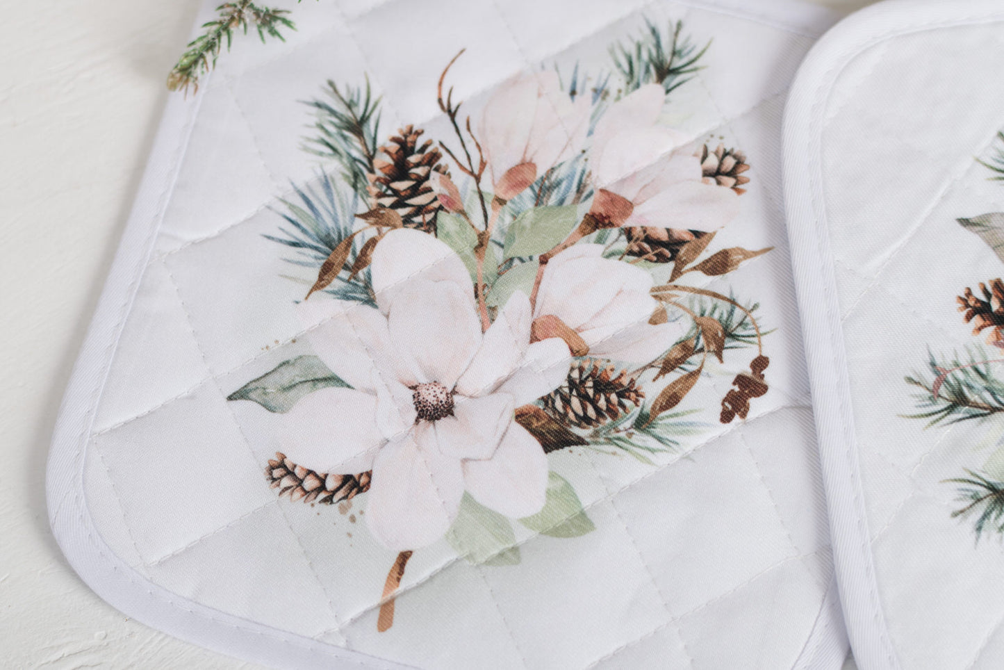Magnolia Christmas Pot Holders