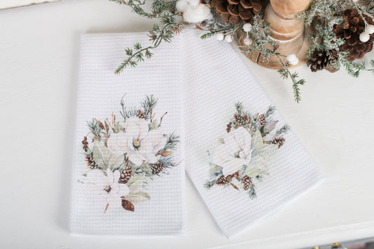 Magnolia Christmas Tea Towels