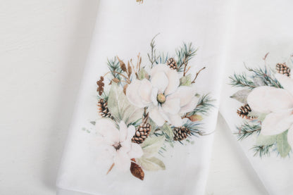 Magnolia Christmas Hand Towels