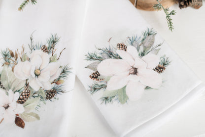Magnolia Christmas Hand Towels