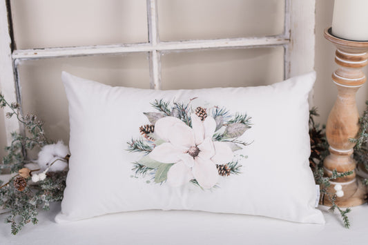 Magnolia Christmas Pillow Cover