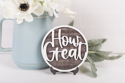 DIY Faith Shelf Sitter Kit - How Great Thou Art