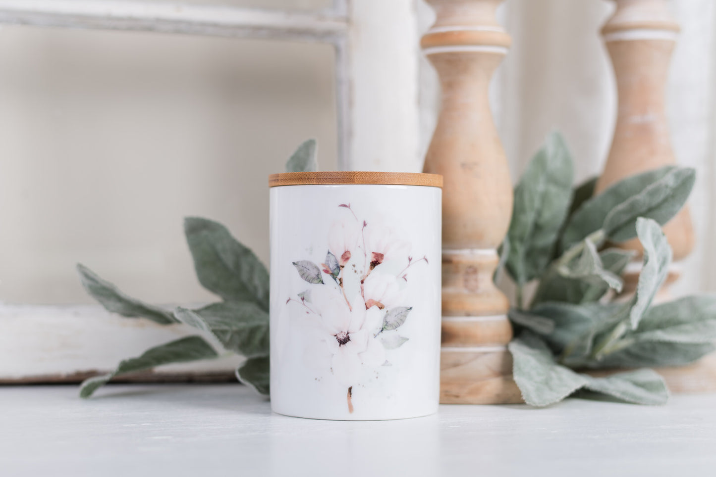Magnolia Bathroom Jar - Medium