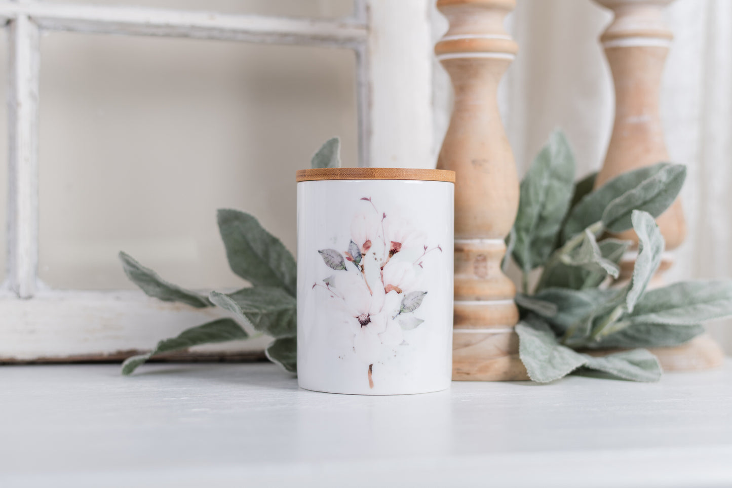 Magnolia Bathroom Jar - Medium
