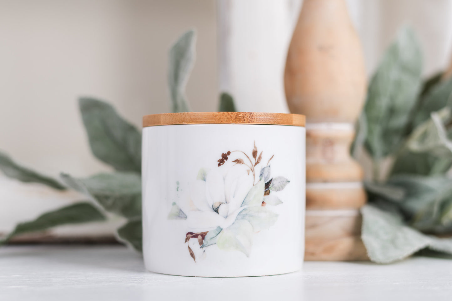 Magnolia Bathroom Jar - Small