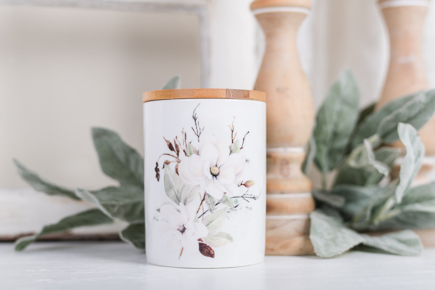 Magnolia  Bathroom Jar - Medium