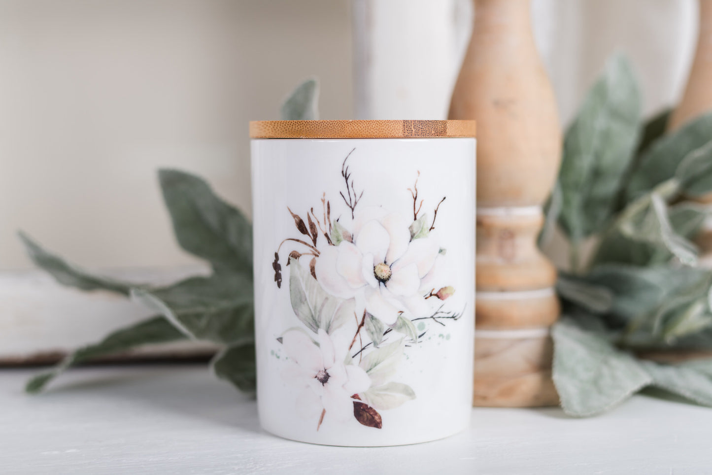 Magnolia  Bathroom Jar - Medium