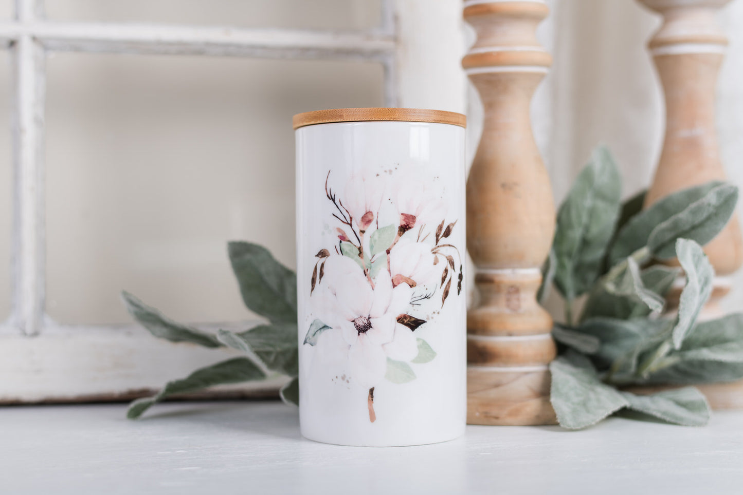 Magnolia Bathroom Jar - Large