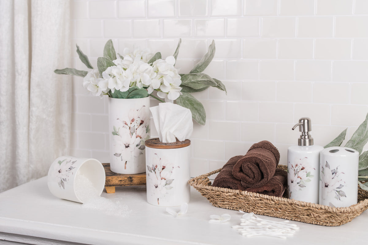 Magnolia Bathroom Jar - Large