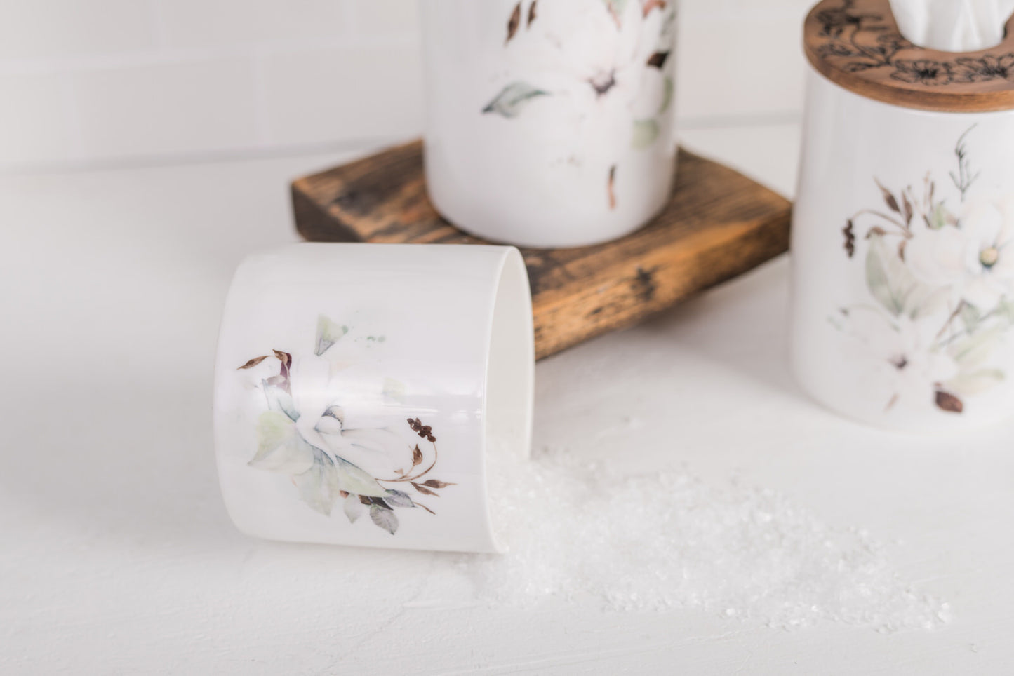 Magnolia Bathroom Jar - Small