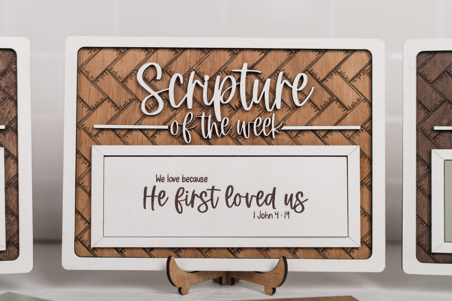 Scripture of the Week Decor Sign