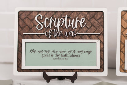 Extra Scriptures  for the Scripture of the Week Decor Sign