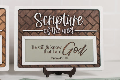 Scripture of the Week Decor Sign