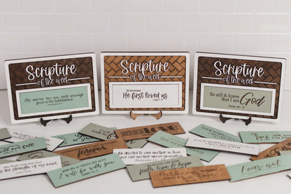 Scripture of the Week Decor Sign