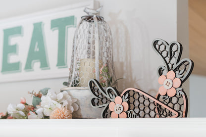 DIY Spring Shelf Sitter Kit - Chicken Wire Carrots