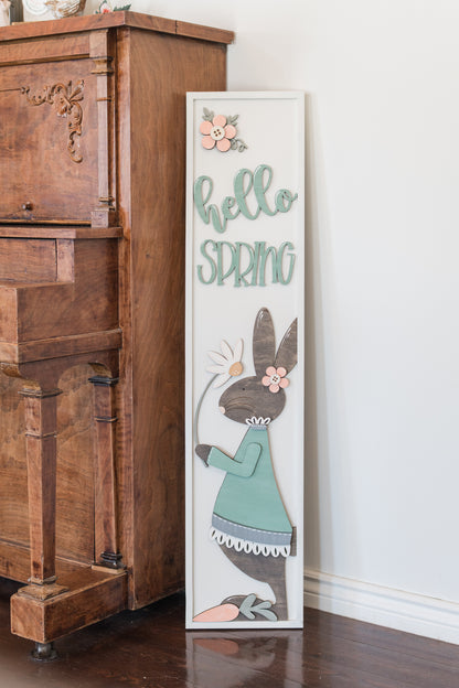 DIY Spring Porch Leaner Kit - Hello Spring
