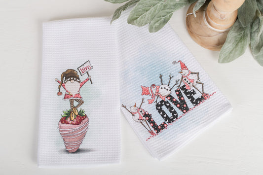 Whimsical Valentine Tea Towels